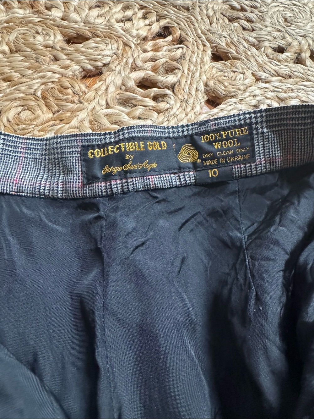 Vintage 100% wool plaidWomen's Ankle Pants - Size 10